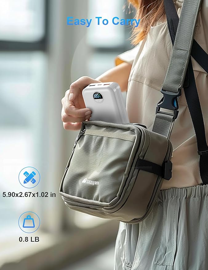 Portable Charger with Wall Plug, 20000mAh USB C Power Bank Fast Charging - Image 8