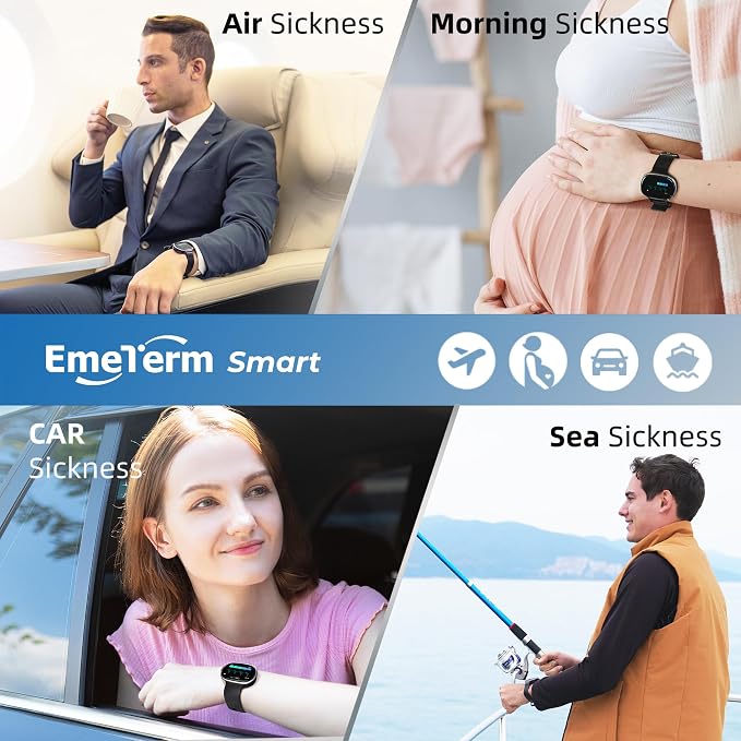 EmeTerm Smart FDA-Cleared Anti-Nausea Wristwatch Touchscreen IP67 Waterproof - Image 8