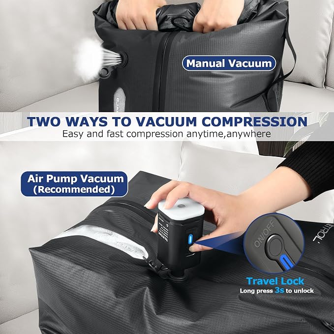 TPU Vacuum Bag for Travel, 70D Nylon Reusable Compression Bag - Image 2