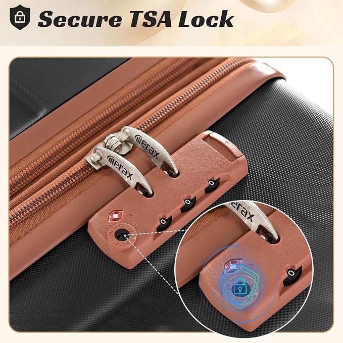 Merax Luggage Set 3 Piece Expandable Lightweight Spinner Suitcase - Image 5