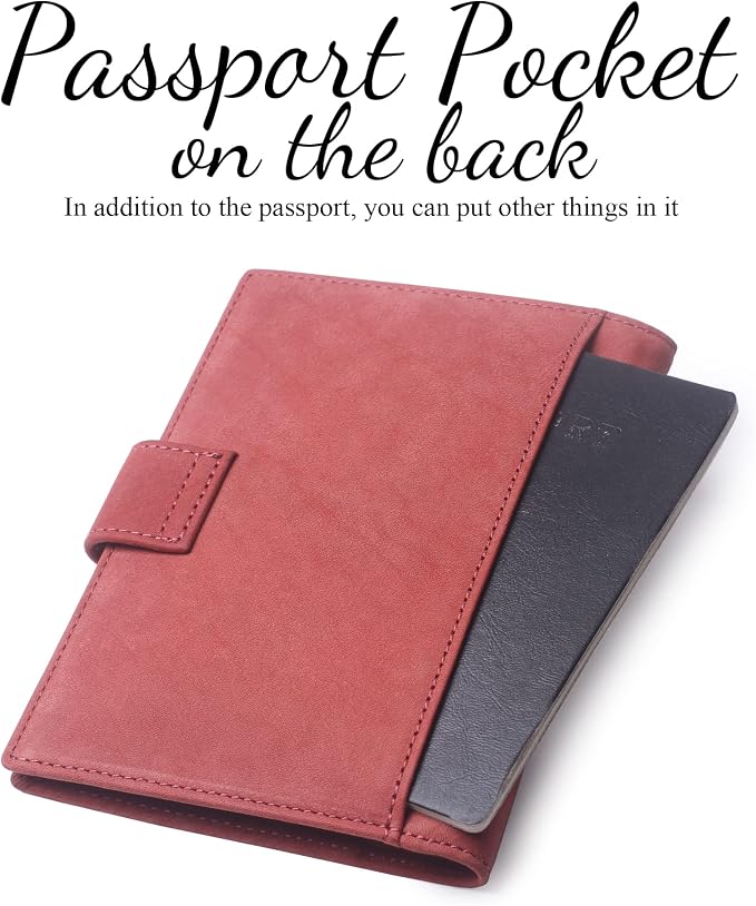 Genuine Leather Passport Case, RFID Passport Cover - Image 3
