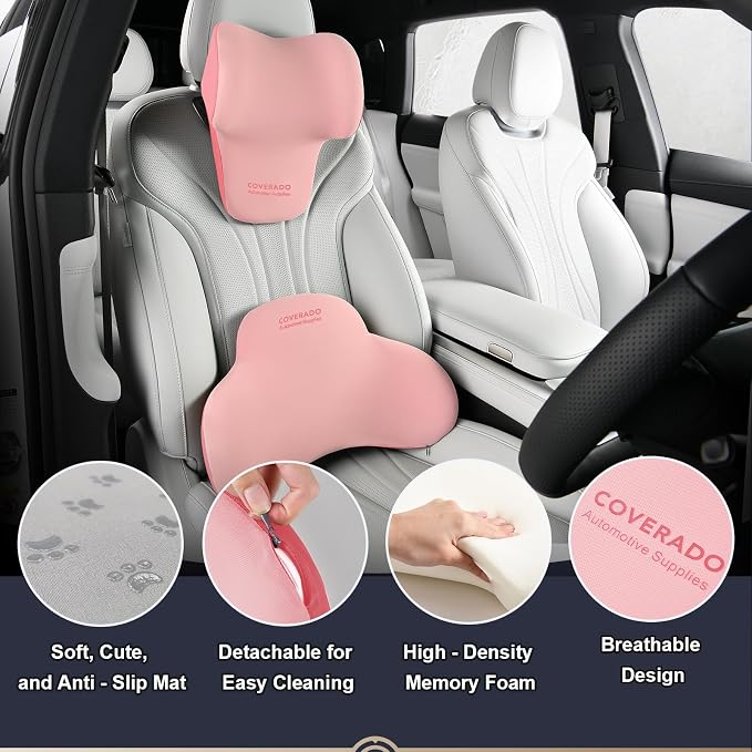 Coverado Lumbar Support and Headrest Pillow - Image 5