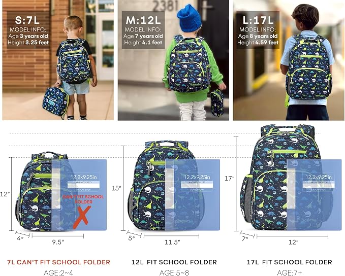 mibasies Boys Backpack 5-8: Lightweight Kids Backpacks Boys - Image 3