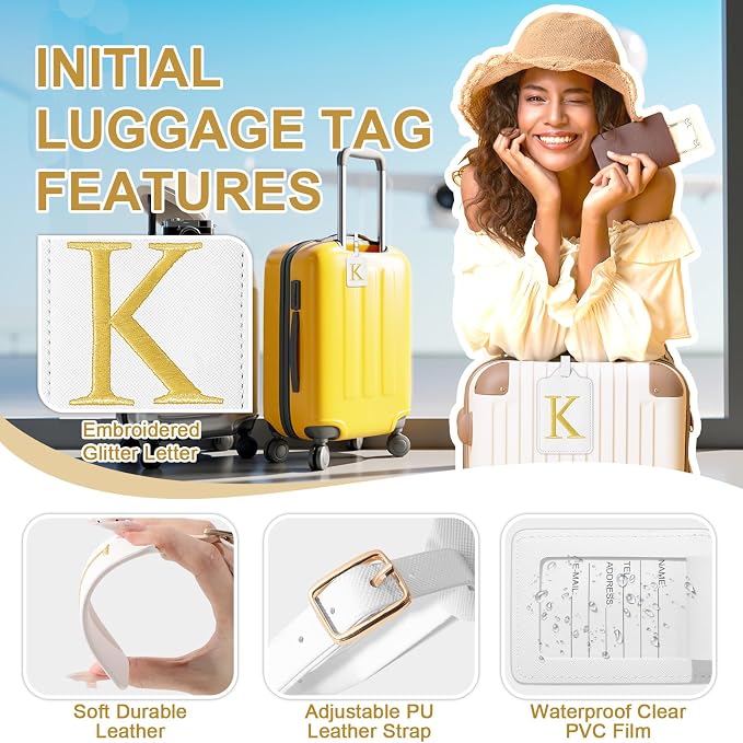 Personalized Initial Luggage Tags - Image 3
