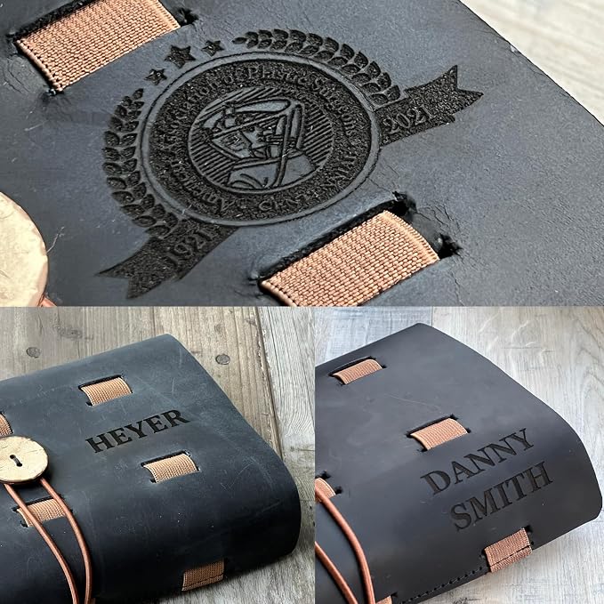 HARDISTON Genuine Leather Electronic Cable Organizer Bag Handmade Travel Cord - Image 6