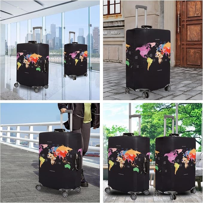 MosaiRudo Thicker Luggage Cover Elastic Suitcase Cover Protector Fits 18-32 - Image 9