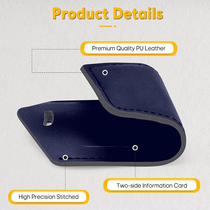 8 Pack Leather Luggage Travel Bag Tags by Travelambo - Image 5