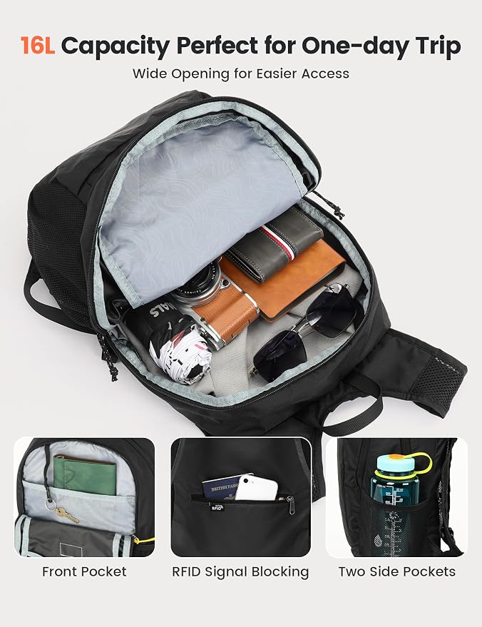 SKYSPER 16L Hiking Backpack Lightweight Small - Image 4