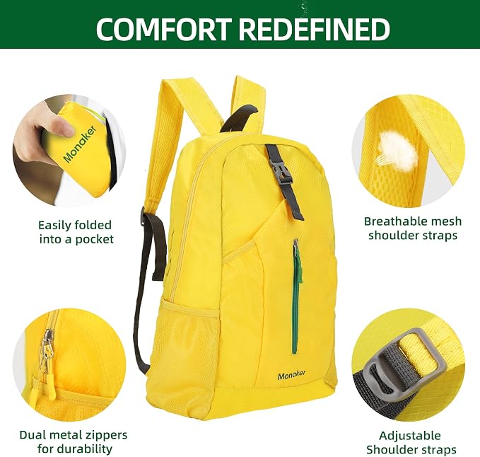Ultralight 20L Foldable Backpack, Compact to Palm-Sized, Travel & Daily Use - Image 4