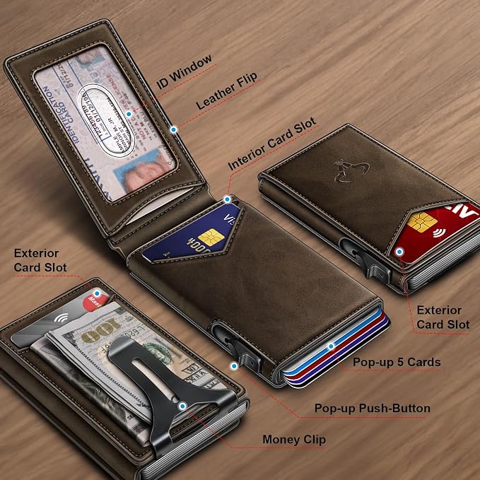BULLIANT Men Wallet, Money Clip Wallet Slim - Image 2