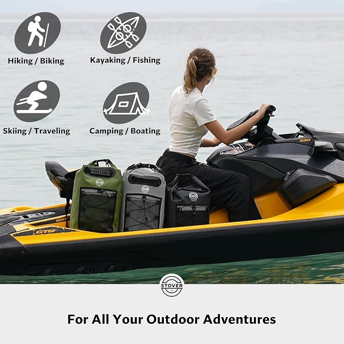 STOVER 5/10/25/30/40/55L Waterproof Backpack- Floating Dry Bag - Image 6