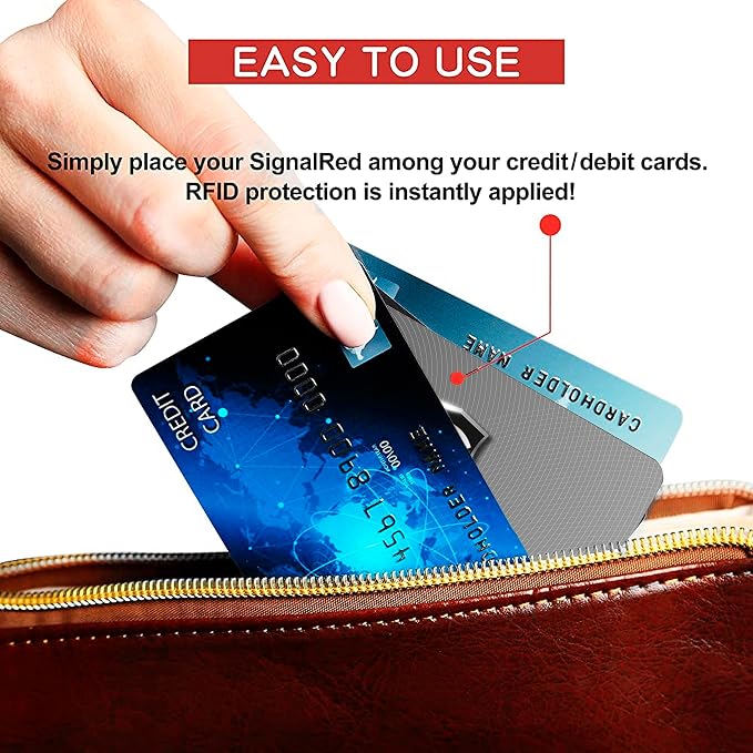SaiTech IT 2 Pack RFID Blocking Cards, One Card Protects Entire Wallet Purse - Image 5