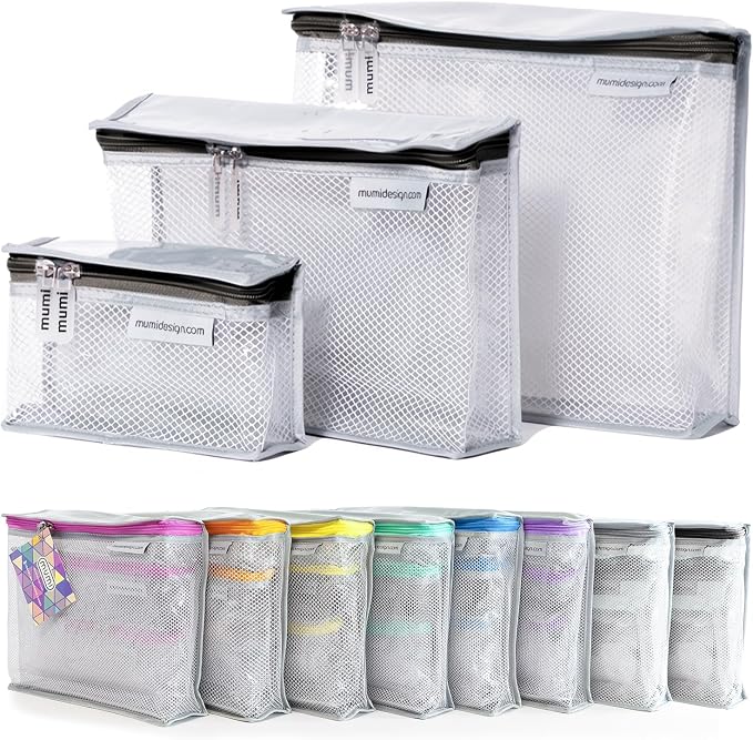 MUMI Travel Toiletry Bag Set of 3 – Clear TSA Approved Toiletry Bags by MUMI