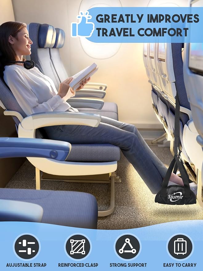 Airplane Foot Hammock, Upgraded Anti-Squeeze Foot Rest - Image 6