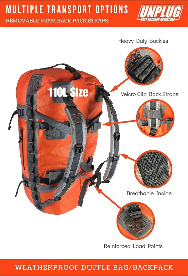 big duffle bag equipment duffle bag large waterproof luggage extra large duffle - Image 4