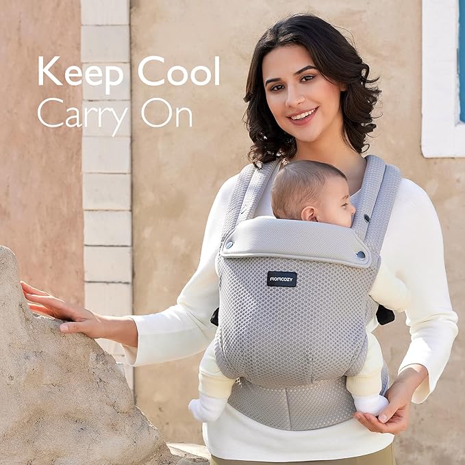 Momcozy Breathable Mesh Baby Carrier, Ergonomic and Lightweight Infant Carrier - Image 4