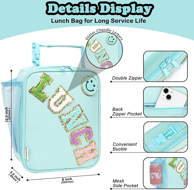 FlowFly Lunch box Insulated Soft Bag Mini Cooler Back to School Thermal Meal - Image 4