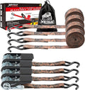 XSTRAP STANDARD Ratchet Tie Down Straps 4 Pk 10 Ft- 300 Lbs Load Cap- 900 Lbs by XSTRAPSTANDARD