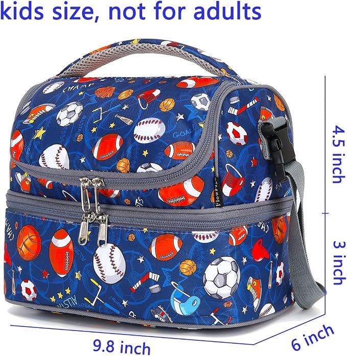 FlowFly Double Decker Cooler Insulated Lunch Bag Large Tote - Image 3