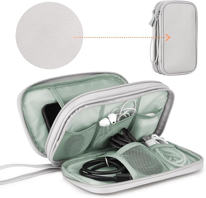 Leather Travel Electronic Organizer - Image 2