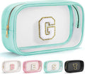 YOOLIFE Initial Clear Makeup Bag | Waterproof Large Travel Makeup Bag | by YOOLIFE