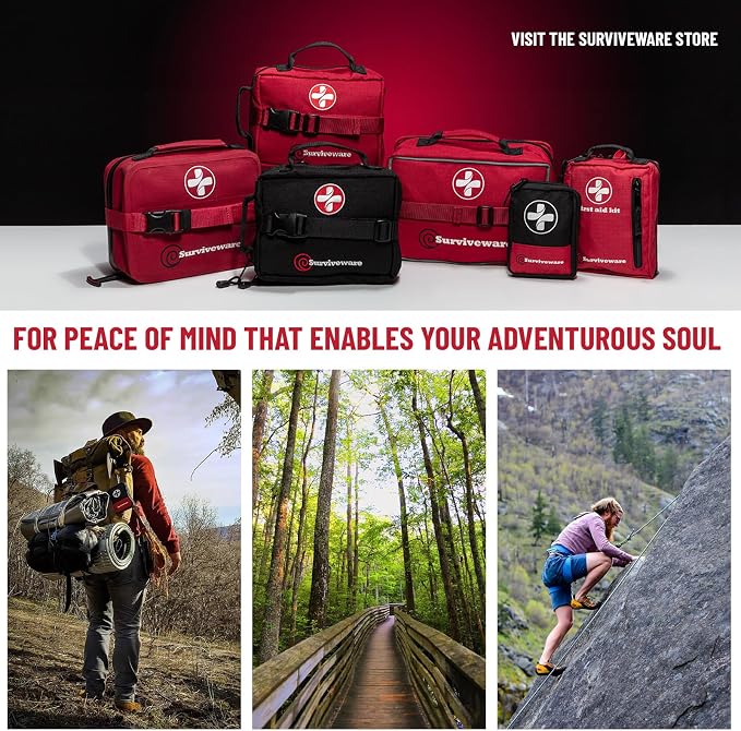 Surviveware 110 Pcs Waterproof Premium Survival First Aid Kit - Image 8