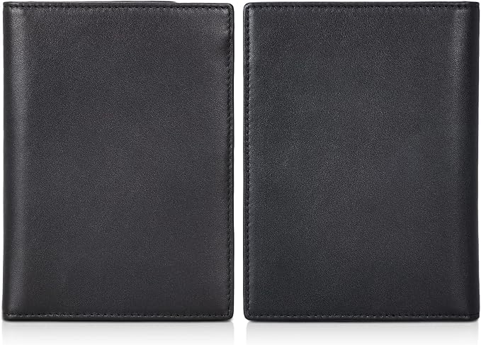 Polare Napa Leather Passport Holder RFID Blocking Travel Bifold Wallet Passport - Image 5