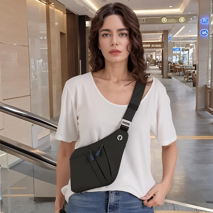 Anti Theft Crossbody Bags for Women Men, Slim Sling Bags - Image 8