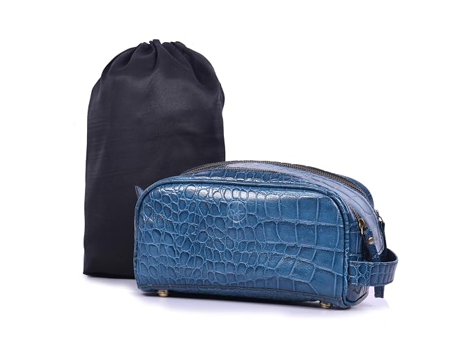 10" Premium Leather Toiletry Travel Pouch by AARONLEATHERGOODS%C2%AE