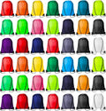42 Pcs Drawstring Backpack Bags Sack Pack Cinch Tote Sport Storage Polyester Bag by Topspeeder