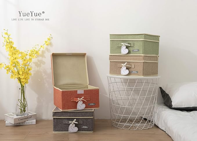 YueYue Cloth Foldable Fabric Bins Box Storage - Image 2