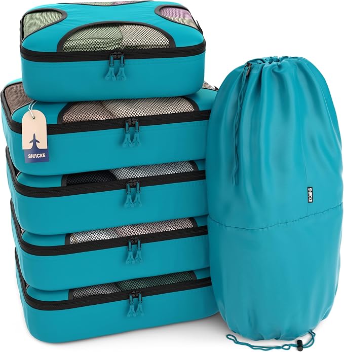 Shacke 6 Set Packing Cubes for Travel by Shacke
