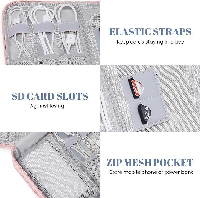 mygreen Electronic Bag Travel Cable Accessories Bag Waterproof Triple Layer - Image 6