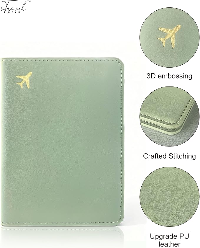 Passport Holder for Travel Essentials, RFID Blocking Passport Cover Case for - Image 5
