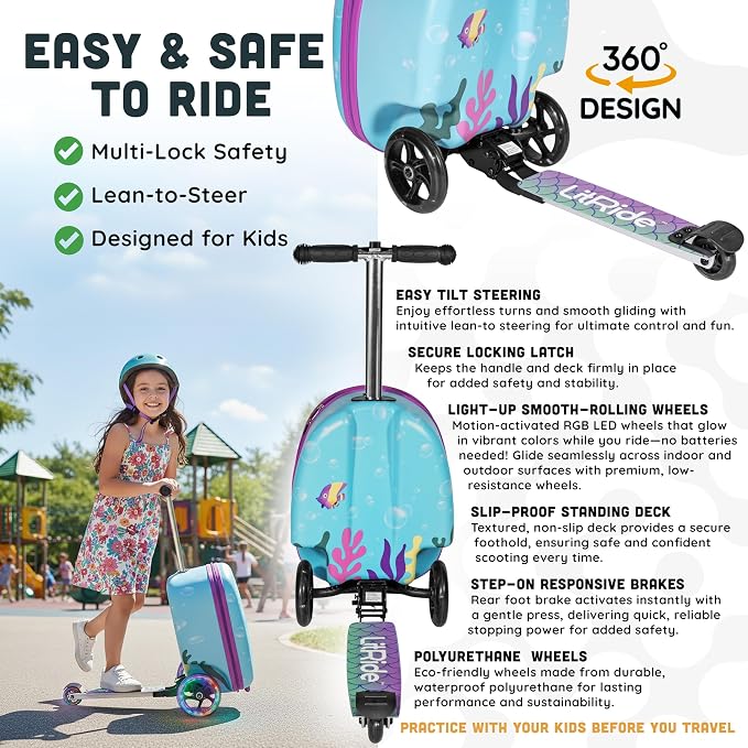 Hardshell Kids Ride-On Luggage - Image 5