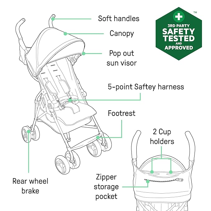 Ingenuity 3D Mini Convenience Stroller – Lightweight Stroller - Image 6