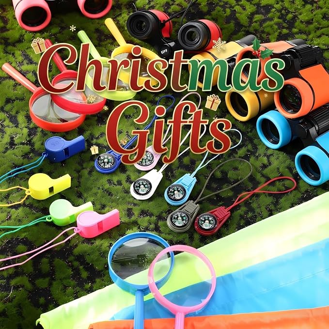 12 Set Binocular Compass Magnifying Glass Set Christmas Birthday Gift Small - Image 2
