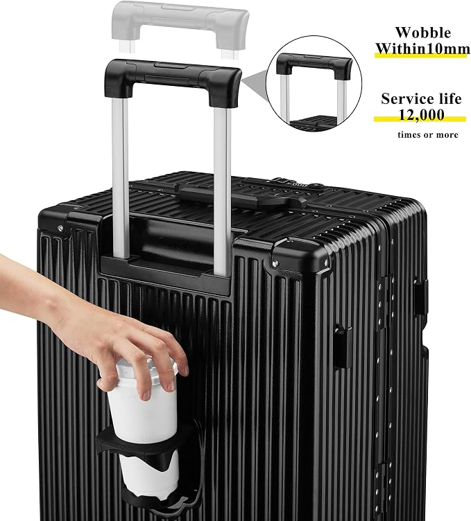 feilario 30in Super Large Captain Aluminum Frame Hardside Spinner Wheels Luggage - Image 3
