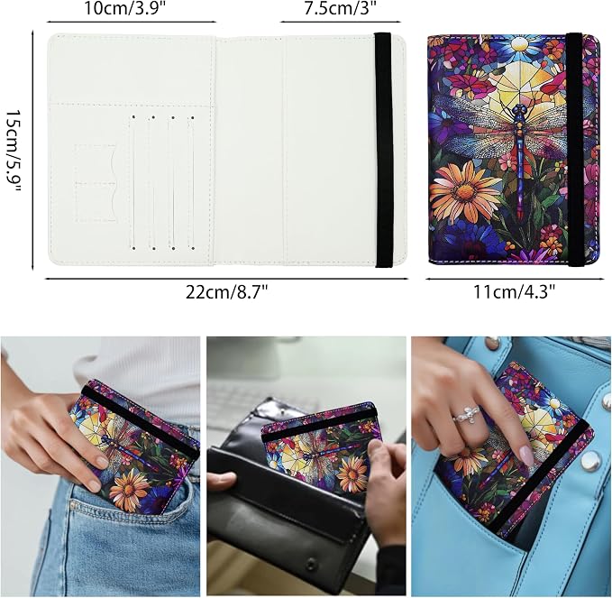 Passport Holder for Women and Men PU Leather Passport Cover for Travel - Image 4