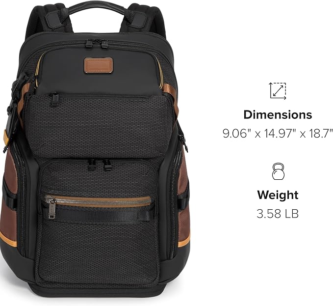 TUMI - Alpha Bravo Nomadic Backpack - Men's Durable Carry On Bag - 18.8" X - Image 8