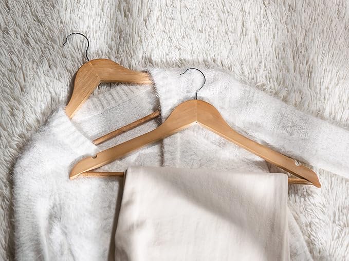 StorageWorks Wooden Hangers 20 Pack, Wood Coat Hanger - Image 4