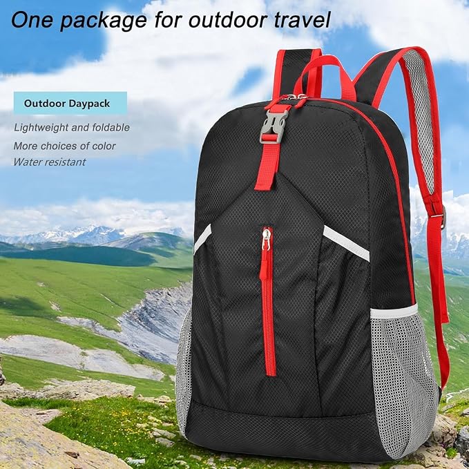 25L Hiking Backpack Foldable Sports Daypack Camping Collapsible Bag Water - Image 3