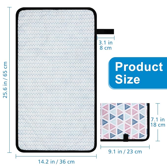 Accmor Portable Diaper Changing Pad, Waterproof Baby Changing Mat, Foldable - Image 6