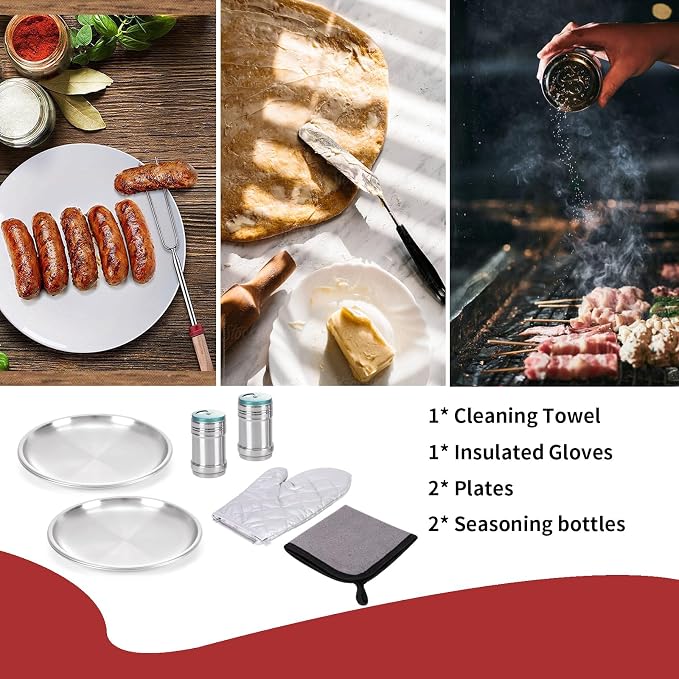Portable Camping Kitchen Utensil Set-27 Piece Cookware Kit, Stainless Steel - Image 6