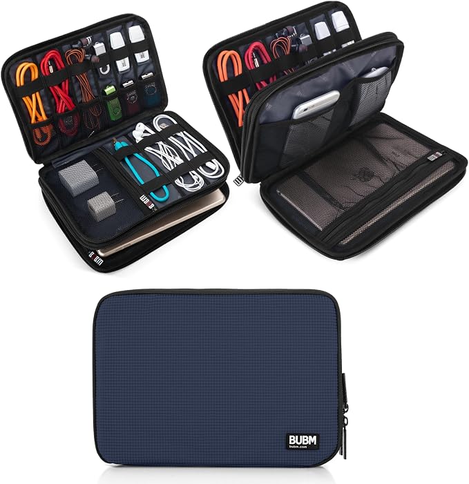 BUBM Double Layer Electronic Accessories Organizer, Travel Gadget Bag by BUBM