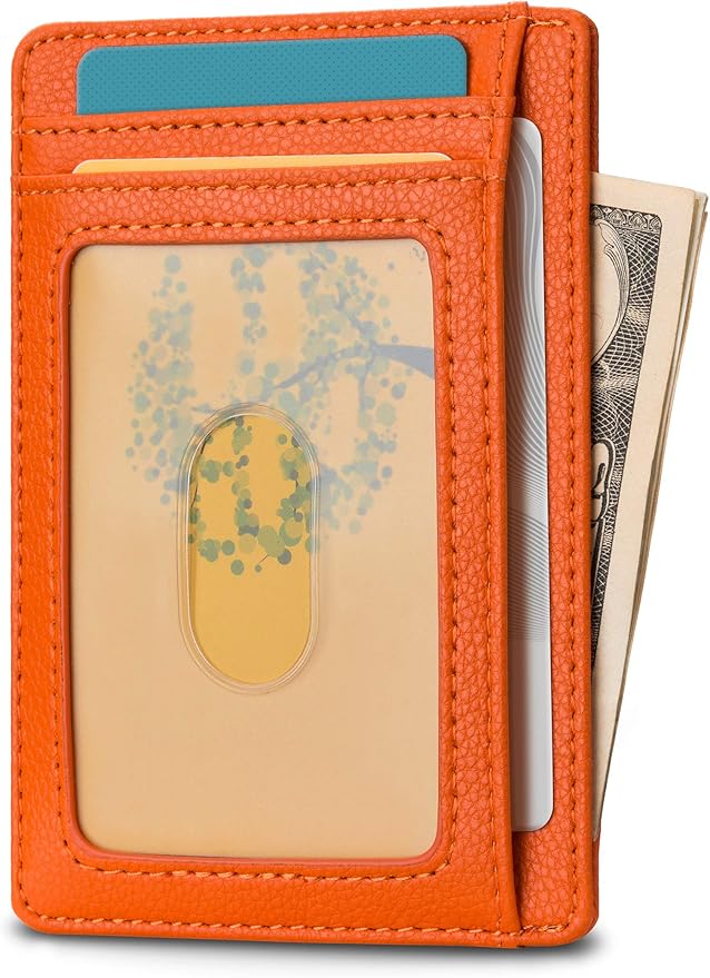 Buffway Slim Minimalist Front Pocket RFID Blocking Leather Wallets - Image 2