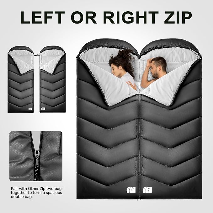 Sleeping Bags for Adults Cold Weather, Waterproof, Lightweight Camping Sleeping - Image 3