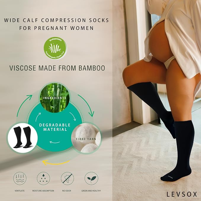 LEVSOX Wide Calf Compression Socks - Image 3