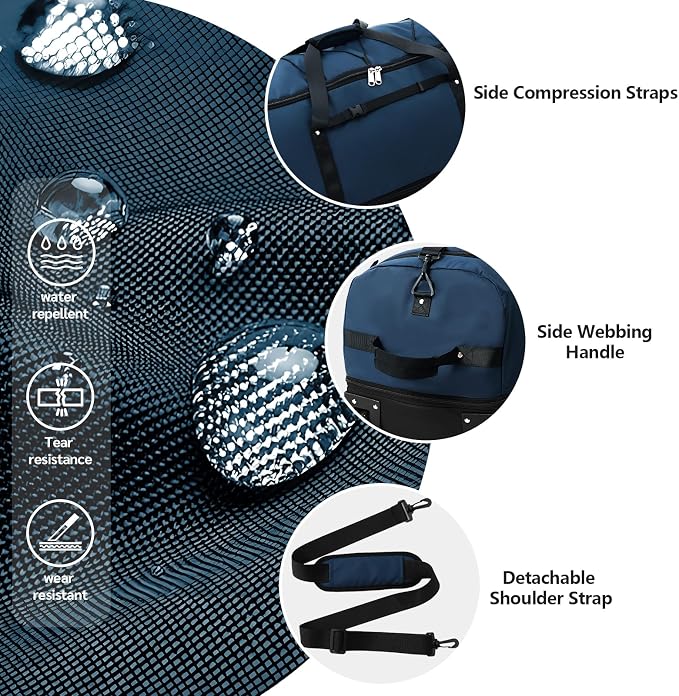 Rolling Duffle Bag with Wheels, 110L/140L Expandable Soft-Sided Foldable Duffle - Image 6
