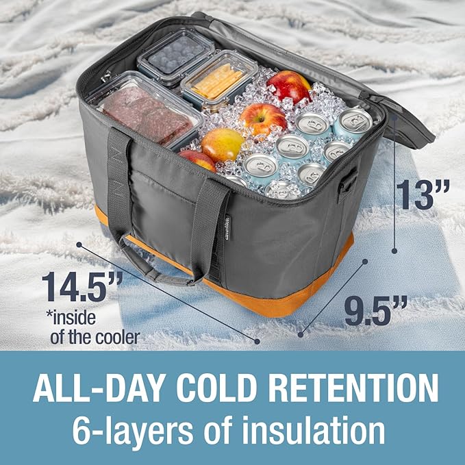 CleverMade Collapsible Insulated Cooler Bag – Leakproof Soft Folding Cooler - Image 4